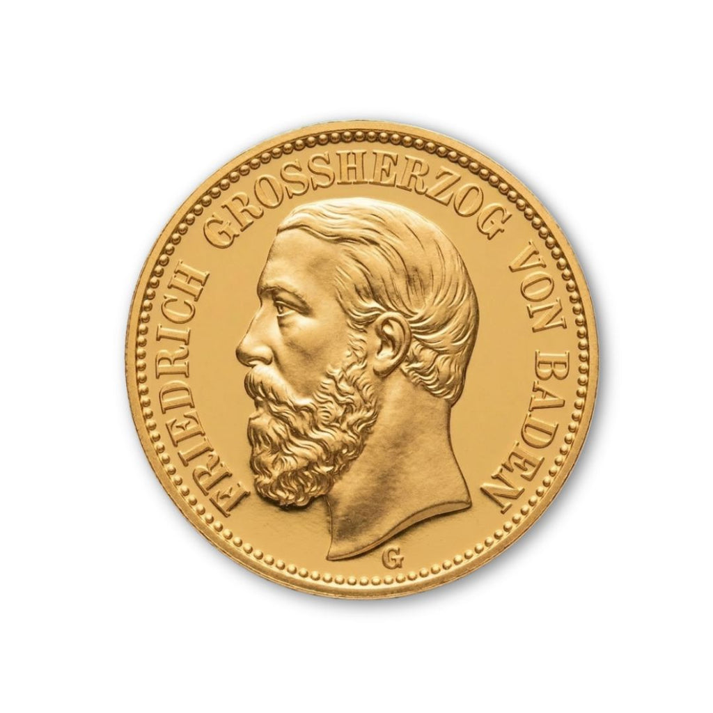 20 Mark Gold Großherzog Friedrich v. Baden 1894G, Stempelglanz, PCGS MS64+