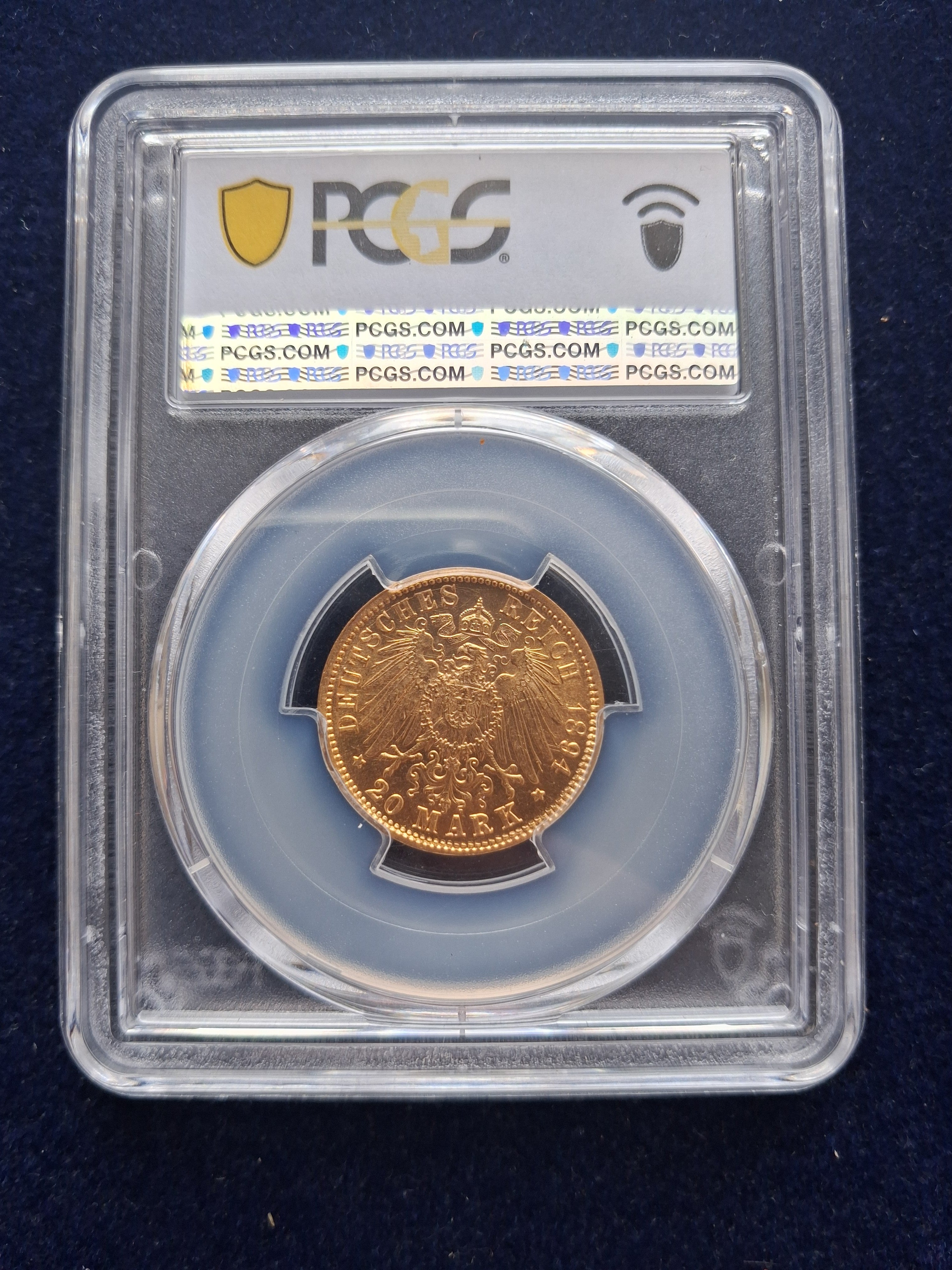 20 Mark Gold Großherzog Friedrich v. Baden 1894G, Stempelglanz, PCGS MS64+