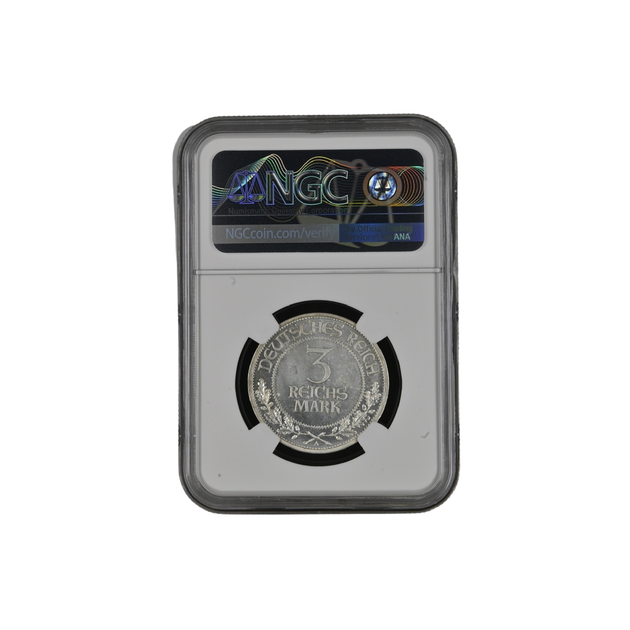 3 Reichsmark Lübeck PF66