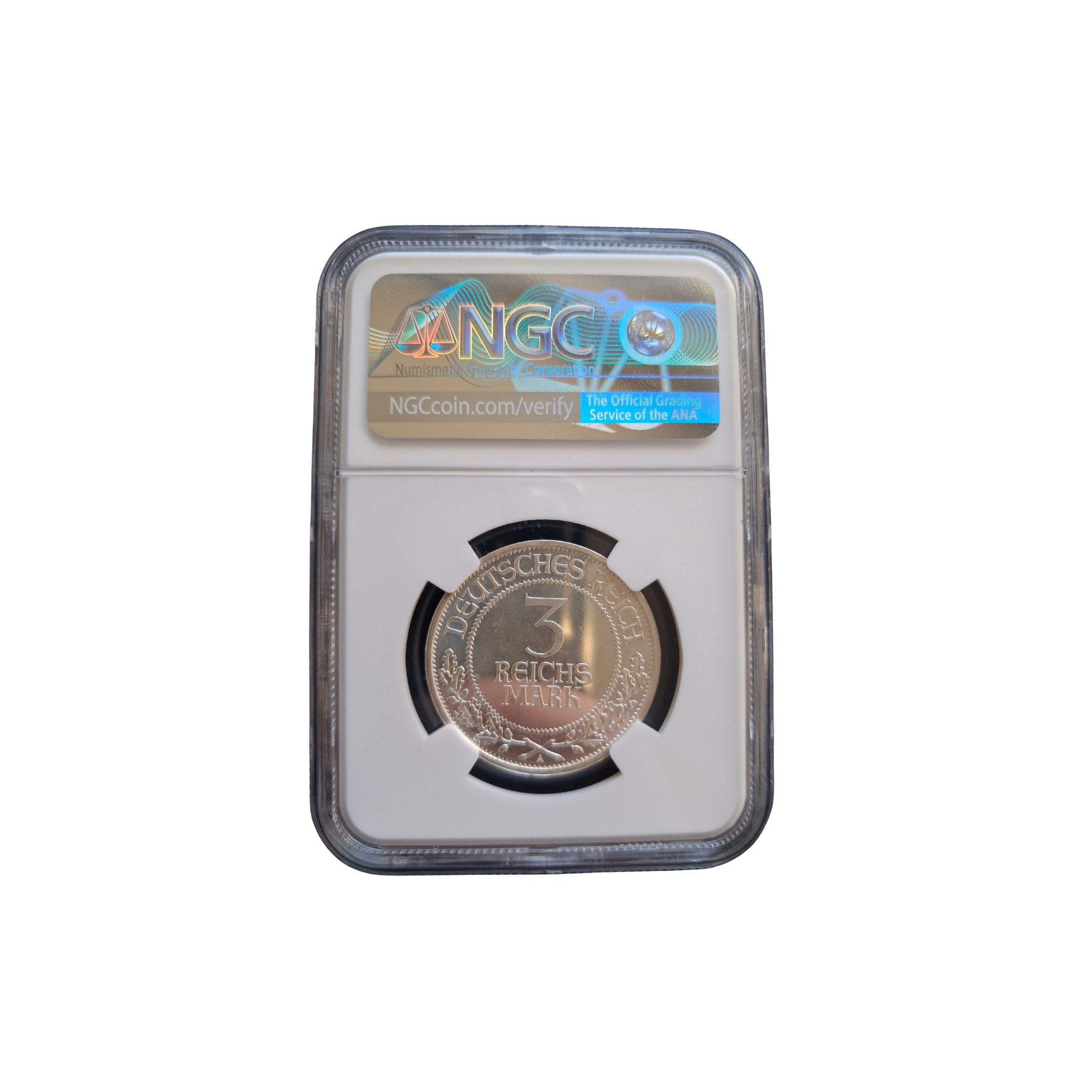 3 Reichsmark Lübeck PF66